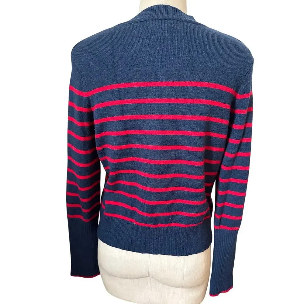 La Ligne x Target Navy Blue Red Striped Sweater Size Large